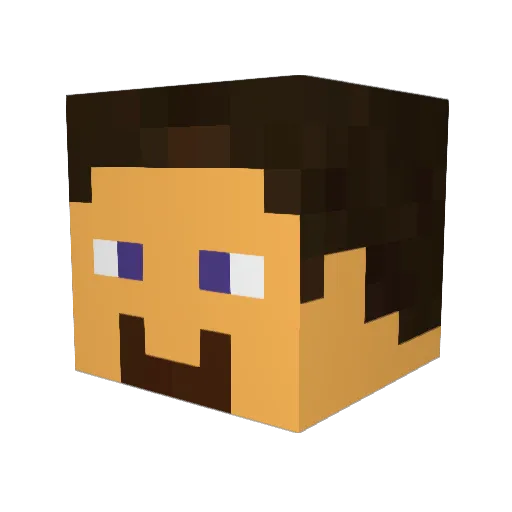 MightyRussian Minecraft avatar head, 3D render