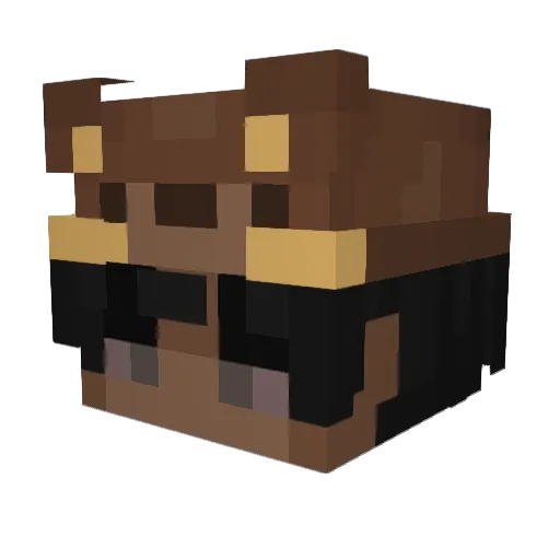 MightySands Minecraft avatar head, 3D render