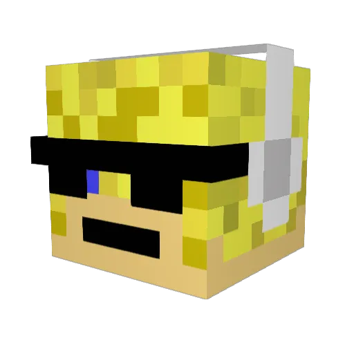 MightyZeuz Minecraft avatar head, 3D render