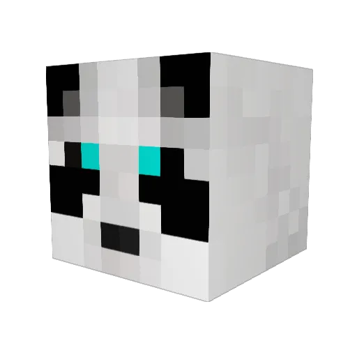 Mightylenux Minecraft avatar head, 3D render
