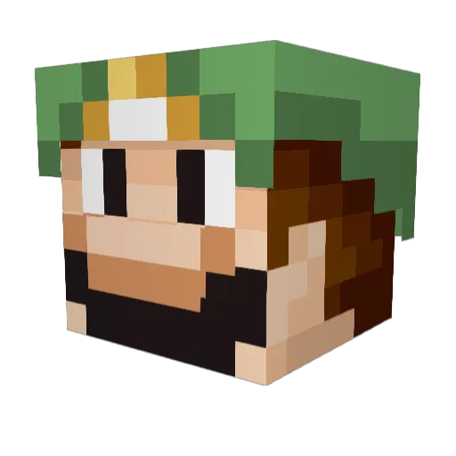 Mightyoscar1 Minecraft avatar head, 3D render