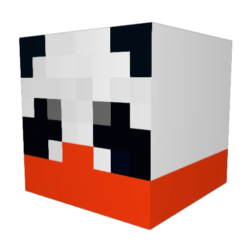 Mightypanda1233 Minecraft avatar head, 3D render