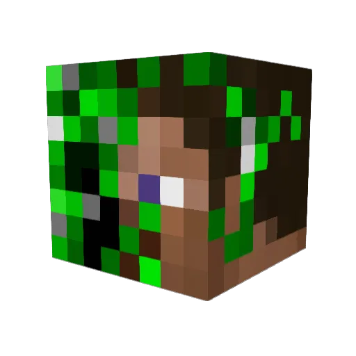 Mightyrick1 Minecraft avatar head, 3D render