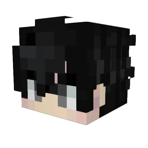 Migike Minecraft avatar head, 3D render