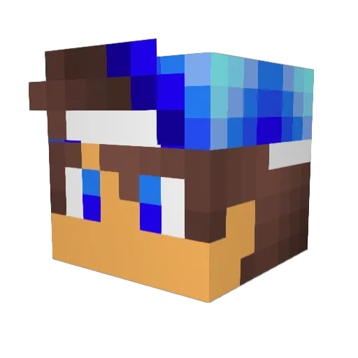 Migkris Minecraft avatar head, 3D render