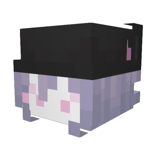 Migled Minecraft avatar head, 3D render