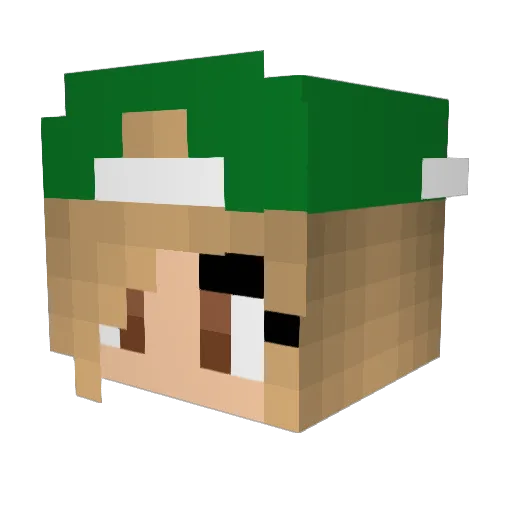 MignotR Minecraft avatar head, 3D render