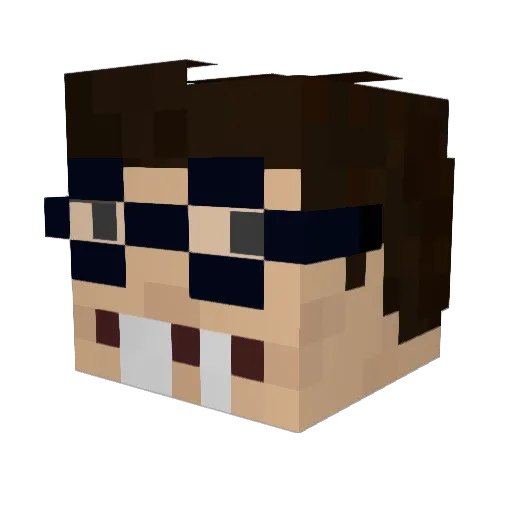 MigoJuan Minecraft avatar head, 3D render