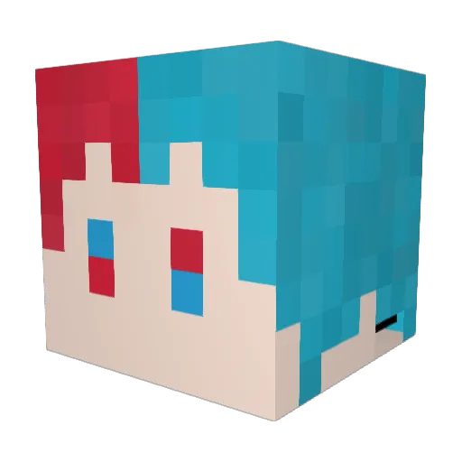 Migozuku Minecraft avatar head, 3D render