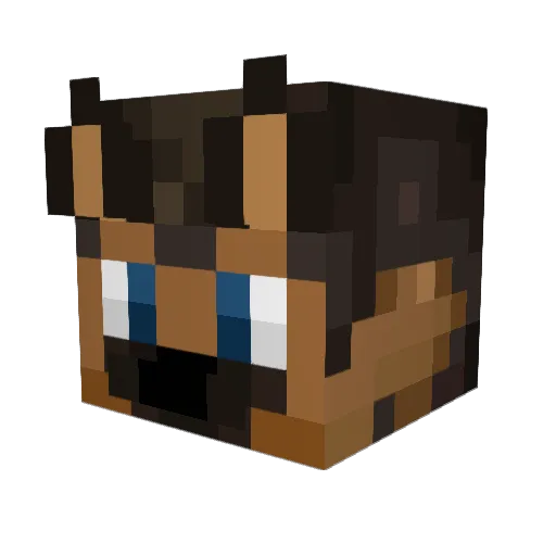 MigratedList577 Minecraft avatar head, 3D render