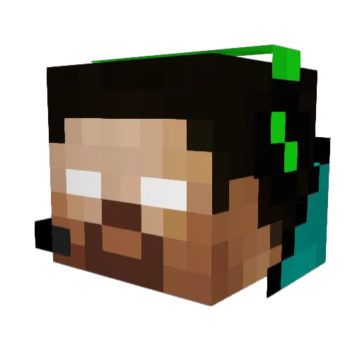 Migril2003 Minecraft avatar head, 3D render