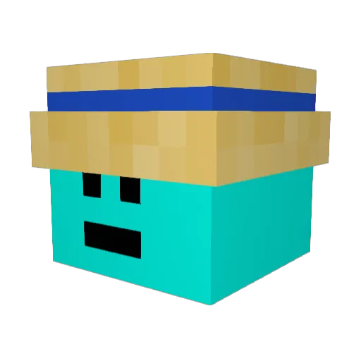 Migschievous Minecraft avatar head, 3D render