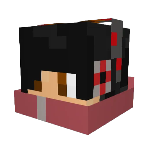 Migstar Minecraft avatar head, 3D render