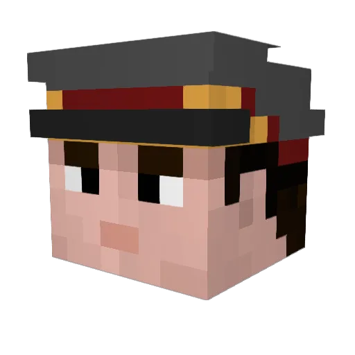 Migtuga Minecraft avatar head, 3D render