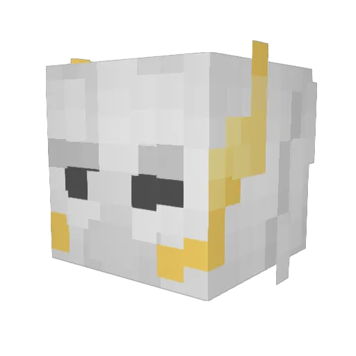 MiguTuis Minecraft avatar head, 3D render