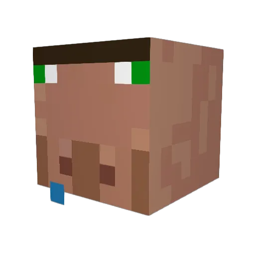MiguelSCRR Minecraft avatar head, 3D render