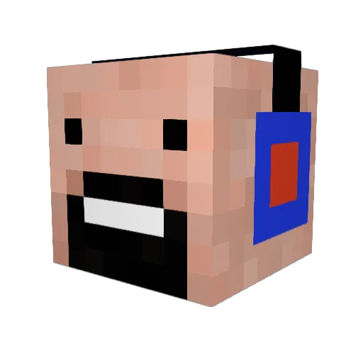 MiguelZavala Minecraft avatar head, 3D render