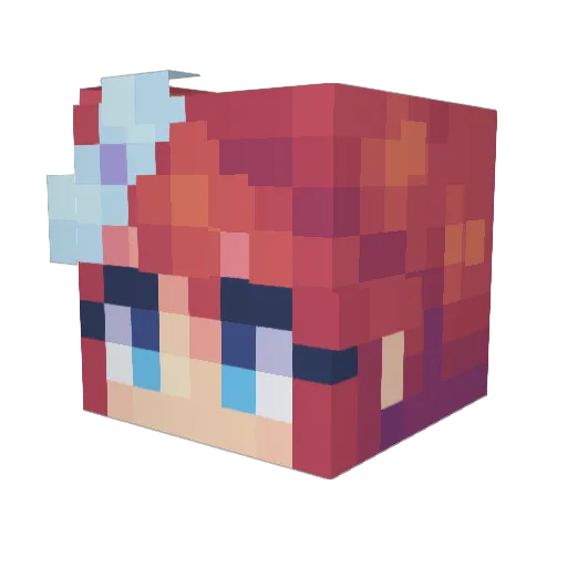 Miguelmae Minecraft avatar head, 3D render