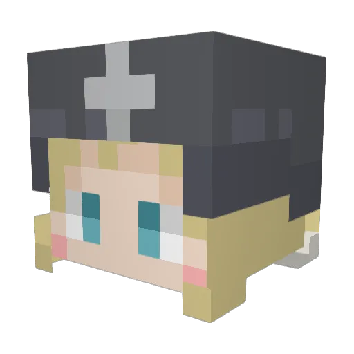 Migueloel Minecraft avatar head, 3D render