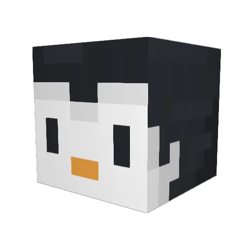 Migyuu Minecraft avatar head, 3D render