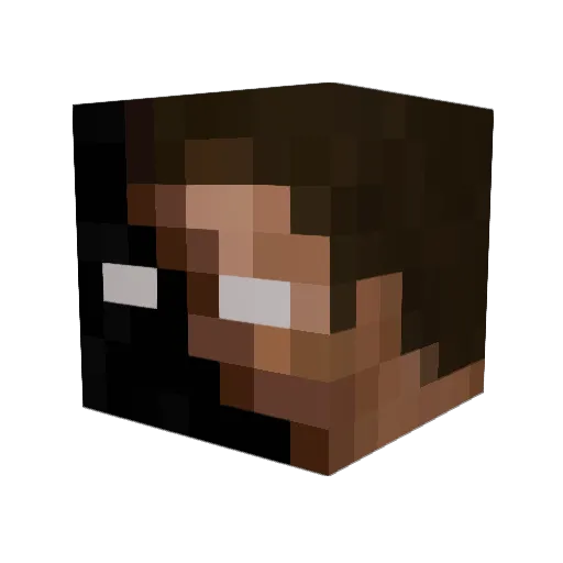 Migz_Kun Minecraft avatar head, 3D render