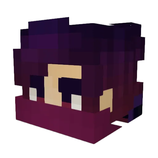 Migzter Minecraft avatar head, 3D render