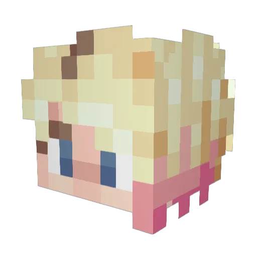 Mih214 Minecraft avatar head, 3D render