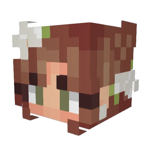 Mihade Minecraft avatar head, 3D render