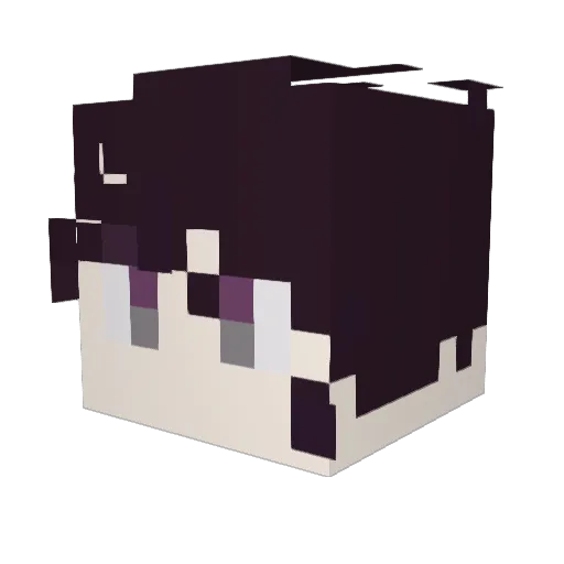 Mihana_ Minecraft avatar head, 3D render