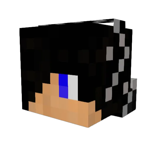 Mihasy Minecraft avatar head, 3D render