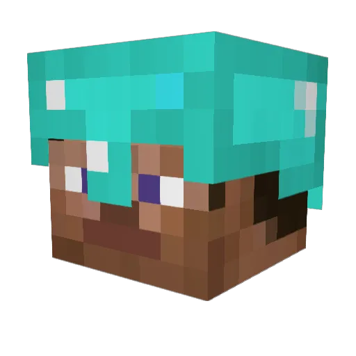 MihecPlayz Minecraft avatar head, 3D render
