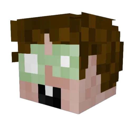 Mihir_1 Minecraft avatar head, 3D render