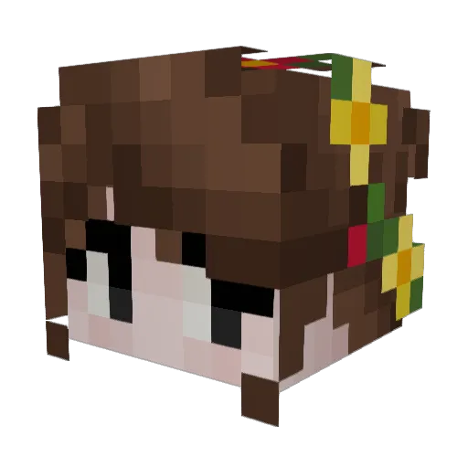 Mihnaa Minecraft avatar head, 3D render