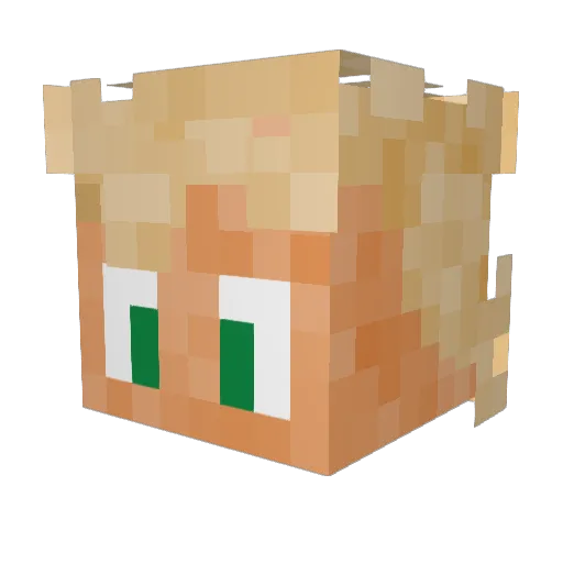 MihneaRo Minecraft avatar head, 3D render