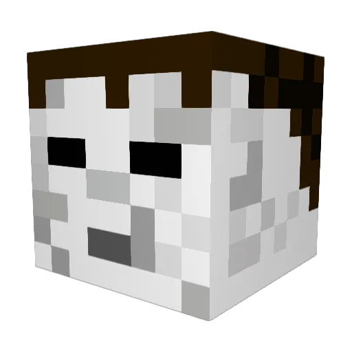 Miho21 Minecraft avatar head, 3D render