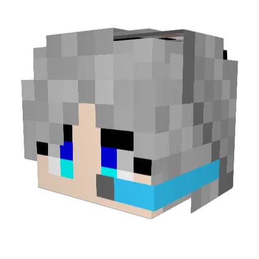 Miho_1646 Minecraft avatar head, 3D render