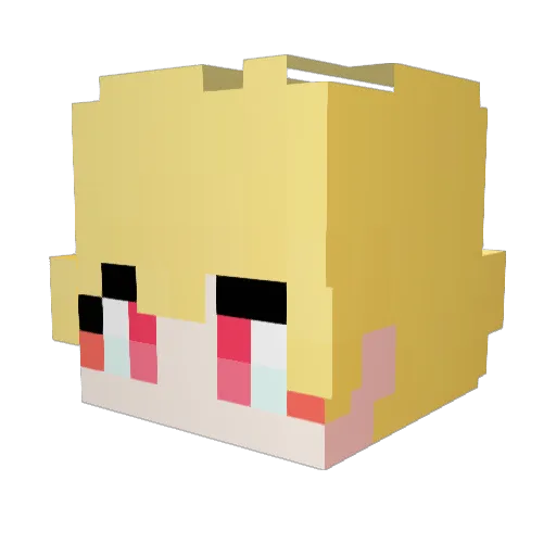 Mihorton Minecraft avatar head, 3D render
