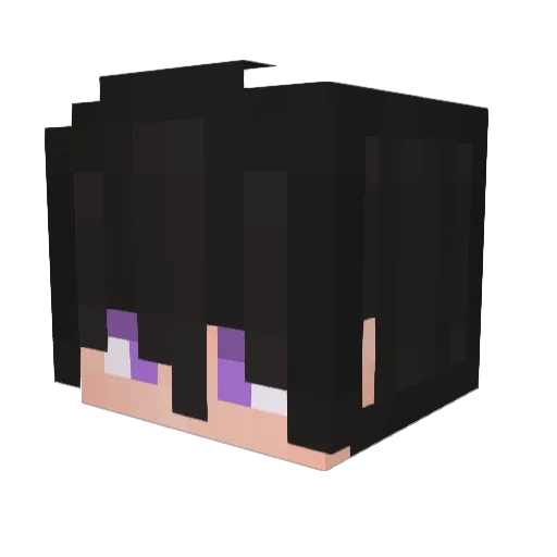 Mihouk Minecraft avatar head, 3D render