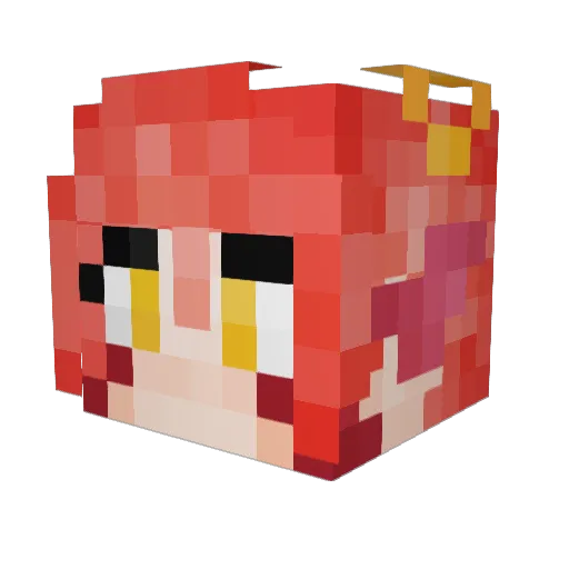 MiiaBestLamia Minecraft avatar head, 3D render
