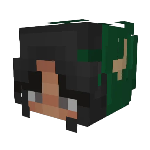 MiiaaGamingYT Minecraft avatar head, 3D render