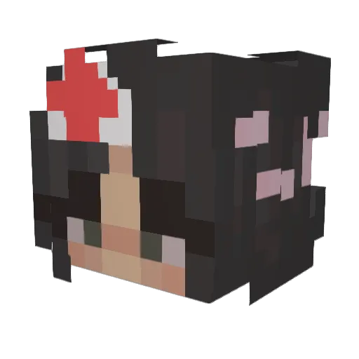 Miicheell Minecraft avatar head, 3D render