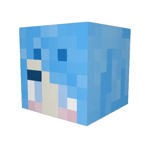 MiichiKoi Minecraft avatar head, 3D render