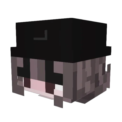 Miiintyx Minecraft avatar head, 3D render