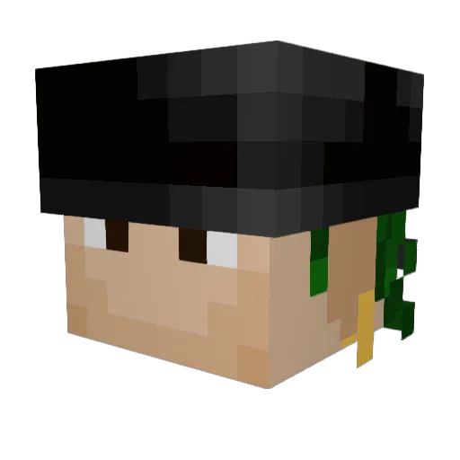 Miiishh Minecraft avatar head, 3D render