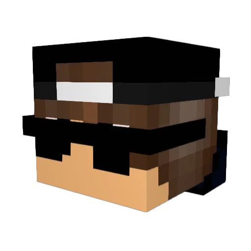 MiikoLa Minecraft avatar head, 3D render