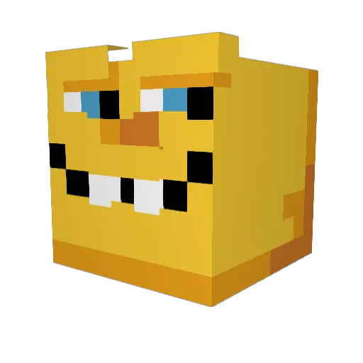 Miikoh Minecraft avatar head, 3D render