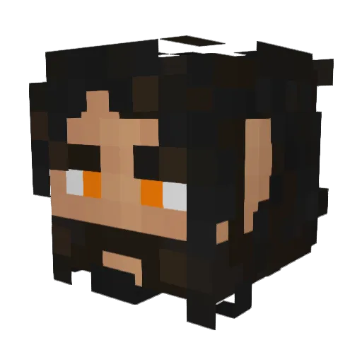 Miiksen Minecraft avatar head, 3D render