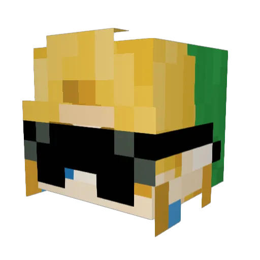 Miilk__ Minecraft avatar head, 3D render