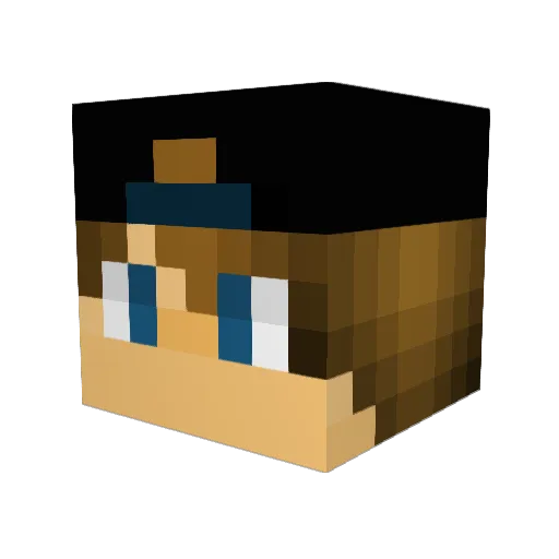 Miilloss Minecraft avatar head, 3D render