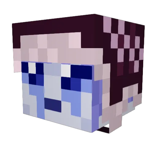 Miimimiimi Minecraft avatar head, 3D render